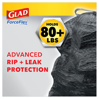 Glad Forceflex Multipurpose Large Trash Drawstring Bags, 25 count