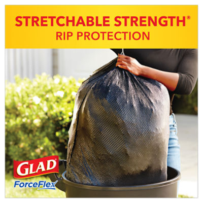 Glad Forceflex Multipurpose Large Trash Drawstring Bags, 25 count
