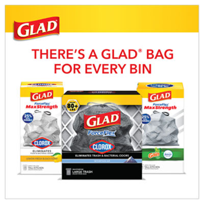 Glad Forceflex Multipurpose Large Trash Drawstring Bags, 25 count