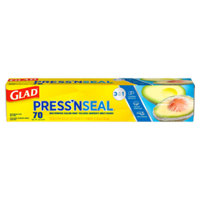 Glad Press 'n Seal Sealable Plastic Wrap - 70 sq ft roll