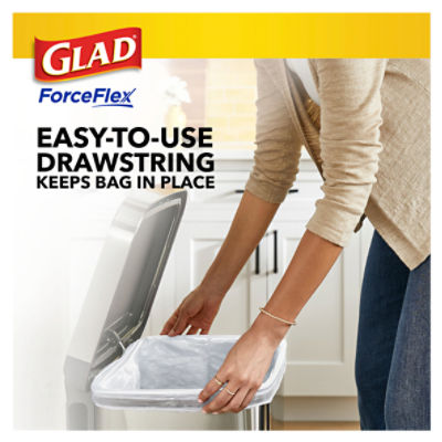 Glad ForceFlex with Gain Original Scent Tall Kitchen Drawstring Bags, 40 count