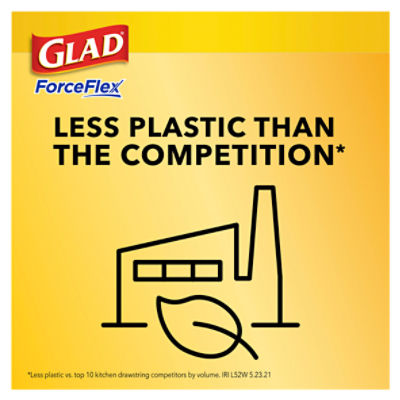 Glad ForceFlex with Gain Original Scent Tall Kitchen Drawstring Bags, 40 count