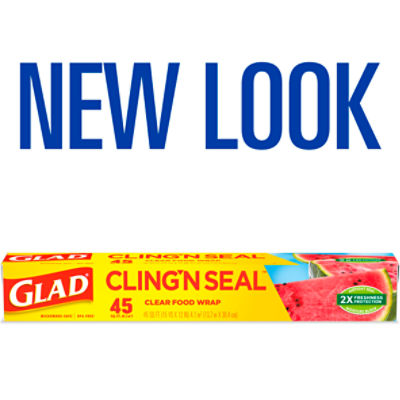 Glad Cling'n Seal 45 sq ft Clear Food Wrap