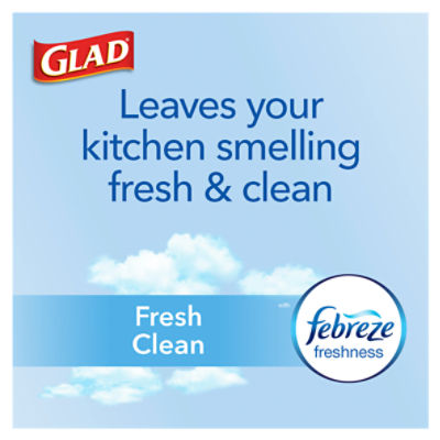 Glad Quick-Tie Fresh Clean Small Trash Bags Value Pack, 52 count