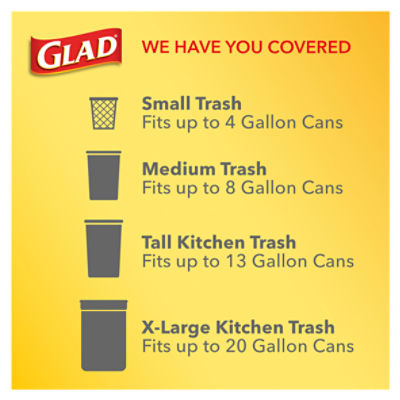 Glad Quick-Tie Fresh Clean Small Trash Bags Value Pack, 52 count