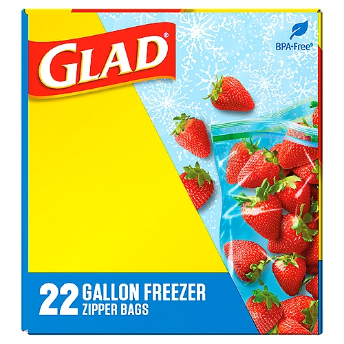Glad Zipper Storage Bags, Quart Size 25 bags