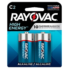 Rayovac High Energy C 1.5V Alkaline Batteries, 2 count