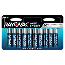 Rayovac High Energy AA 1.5V Alkaline, Batteries, 16 Each