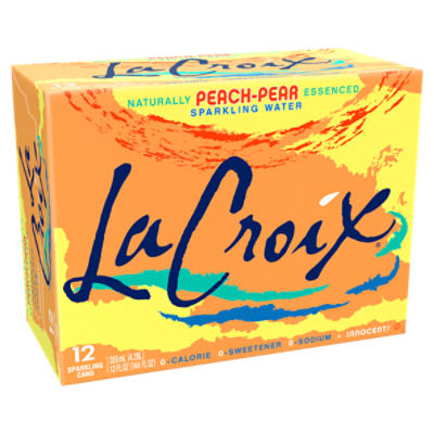 LaCroix Peach-Pear Sparkling Water, 12 fl oz, 12 count