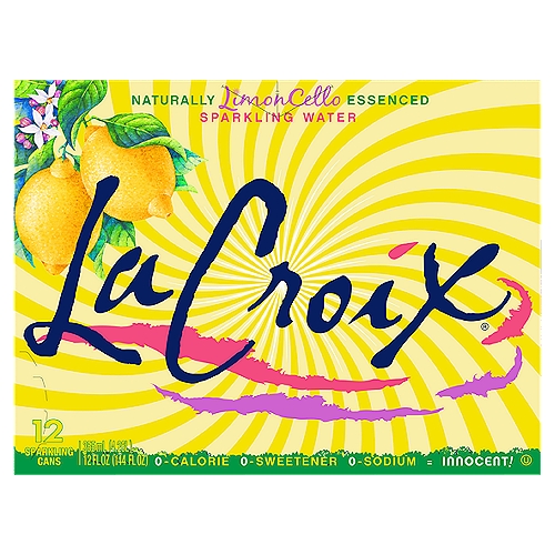 La Croix Naturally Limoncello Essenced Sparkling Water, 12 fl oz, 12 count