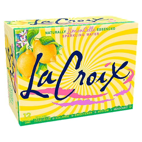 LaCroix Naturally Limoncello Essenced Sparkling Water, 12 fl oz, 12 count