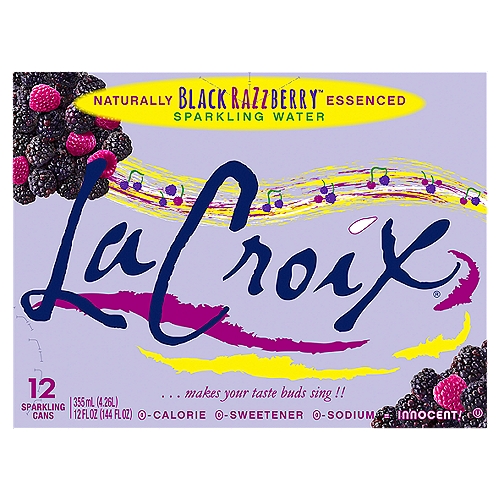 LaCroix Black Razzberry Sparkling Water, 12fl oz, 12 count