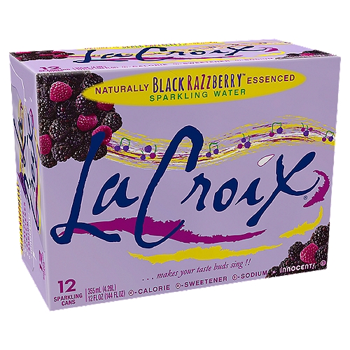 LaCroix Black Razzberry Sparkling Water, 12 fl oz, 12 count