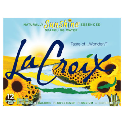 LaCroix Naturally Sunshine Essenced Sparkling Water, 12 fl oz, 12 count