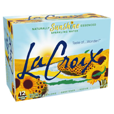 LaCroix Naturally Sunshine Essenced Sparkling Water, 12 fl oz, 12