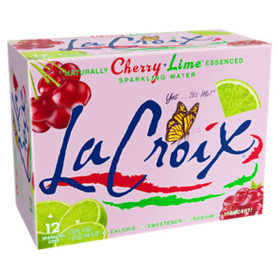 LaCroix Naturally Cherry Lime Essenced Sparkling Water, 12 fl oz