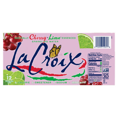 LaCroix Naturally Cherry Lime Essenced Sparkling Water, 12 fl oz