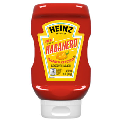 Heinz Extra Hot Habanero Tomato Ketchup, 14 oz