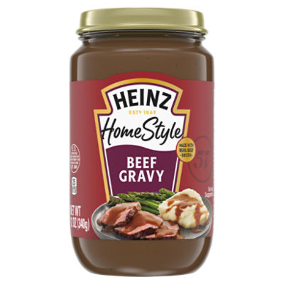 Heinz HomeStyle Savory Beef Gravy, 12 oz Jar, 340 Gram