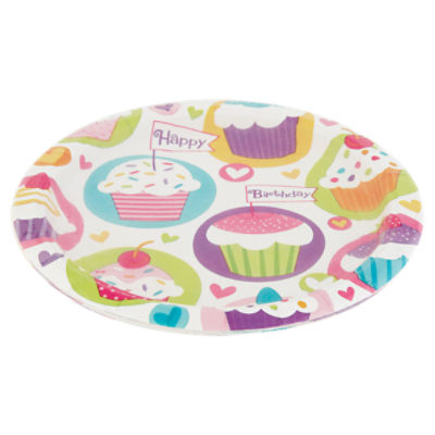 Amscan Party Impressions Cupcake Party Plates, 8 count