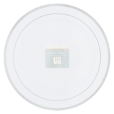 Amscan Premium Plastic 12 In Dinner Plates, 10 count