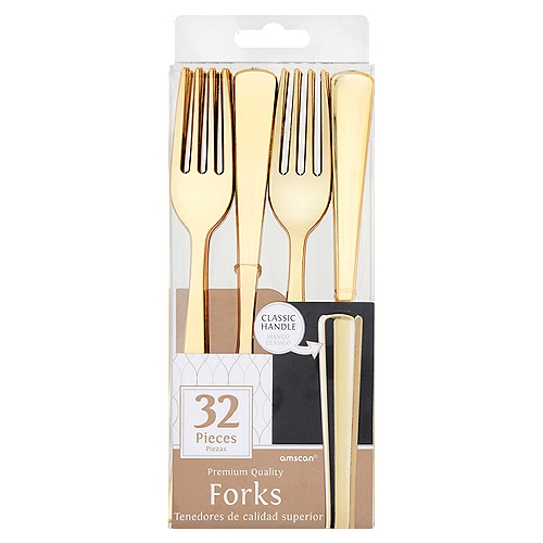Amscan Gold Forks, 32 count