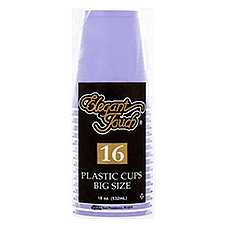 Elegant Touch 18 oz New Purple Plastic Cups, Big Size, 16 count
