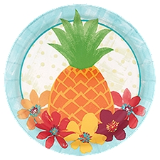 Amscan Party Impressions 6.75 In Pineapple Party Plates, 8 count