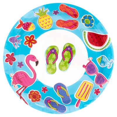 Amscan Party Impressions 7 In Summer Fun Plates, 8 count