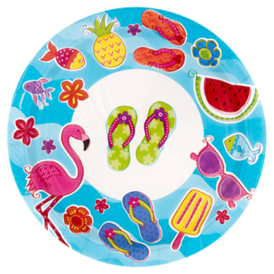 Amscan Party Impressions 9 In Summer Fun Plates, 8 count