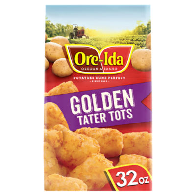 Ore-Ida Crispy Tater Tots Seasoned Shredded Potatoes, 32 oz
