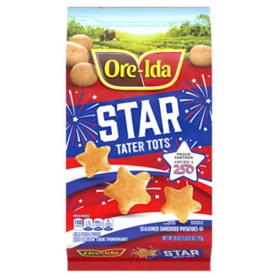 Ore-Ida Seasoned Shredded Potatoes Star Tater Tots, 28 oz