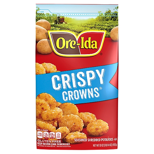 Ore-Ida Golden Crispy Crowns Seasoned Shredded Frozen Potatoes, 30 oz Bag