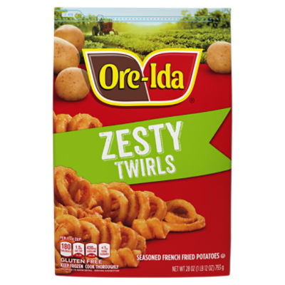 Ore-Ida Zesty Curly Seasoned French Fried Potatoes, 28 oz