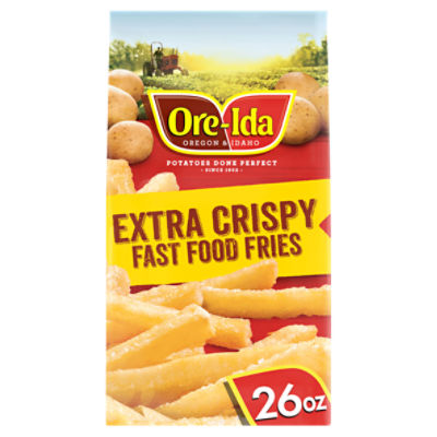 Ore-Ida Extra Crispy Fast Food Fries French Fried Potatoes, 26 oz
