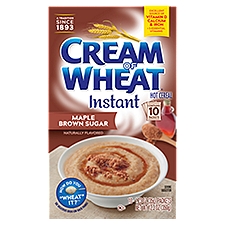 Cream of Wheat Maple Brown Sugar Instant Hot Cereal, 1.23 oz, 10 count