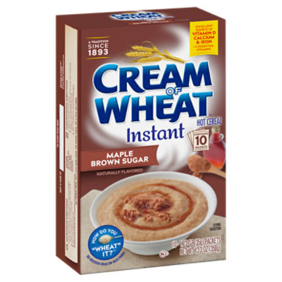 Cream of Wheat Instant MAPLE BROWN SUGAR 3-1.23 oz Packs per Box