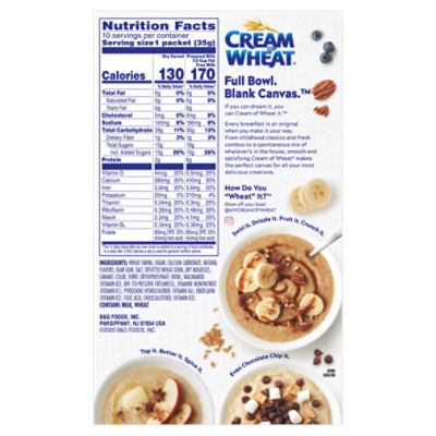 Cream of Wheat Hot Cereal, Maple Brown Sugar, Instant 10 Ea