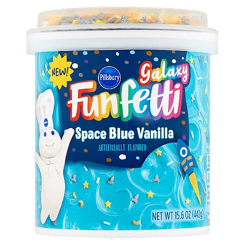 Pillsbury Funfetti Galaxy Space Blue Vanilla Frosting, 15.6 oz
