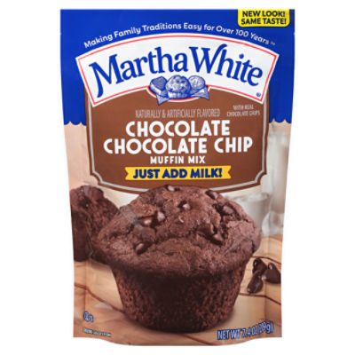 Martha White Chocolate Chocolate Chip Muffin Mix, 7.4 oz