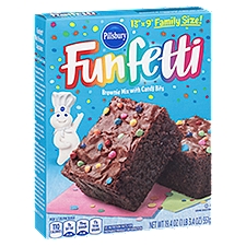 Pillsbury Funfetti Chocolate Fudge with Candy Coated Chips, Brownie Mix, 19.4 Ounce