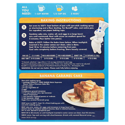 pillsbury cake mix back