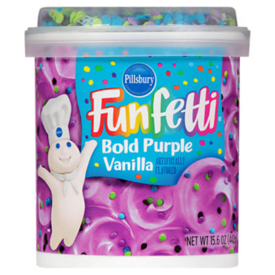 Pillsbury Funfetti Bold Purple Vanilla Frosting, 15.6 pz