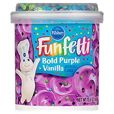 Pillsbury Funfetti Bold Purple Vanilla Frosting, 15.6 pz