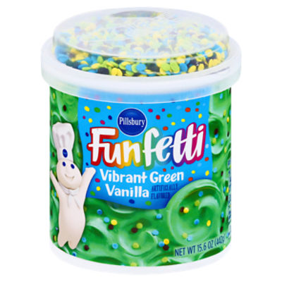 Pillsbury Funfetti Vibrant Green Vanilla, Frosting