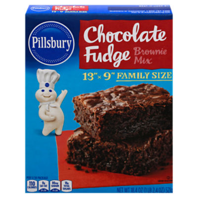 Pillsbury Brownie Mix, Chocolate Fudge, Family Size - 18.4 oz