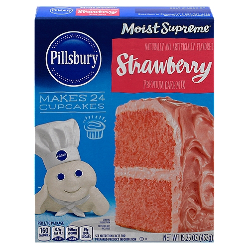 Pillsbury Moist Supreme Strawberry Cake Mix, 15.25 oz