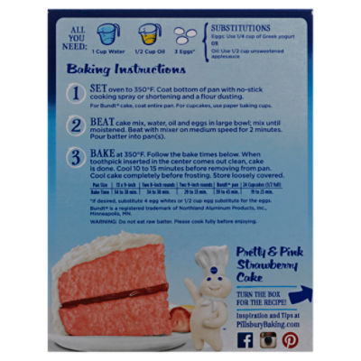 pillsbury cake mix back