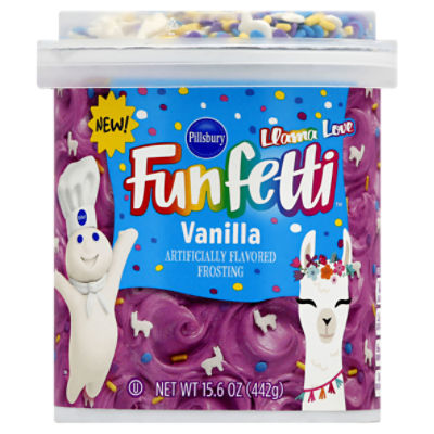 Pillsbury Funfetti Llama Love Vanilla Frosting, 15.6 oz, 15.6 Ounce