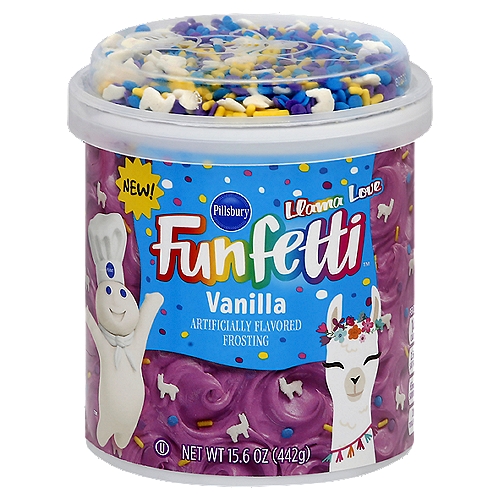 Pillsbury Funfetti Llama Love Vanilla Frosting, 15.6 oz
